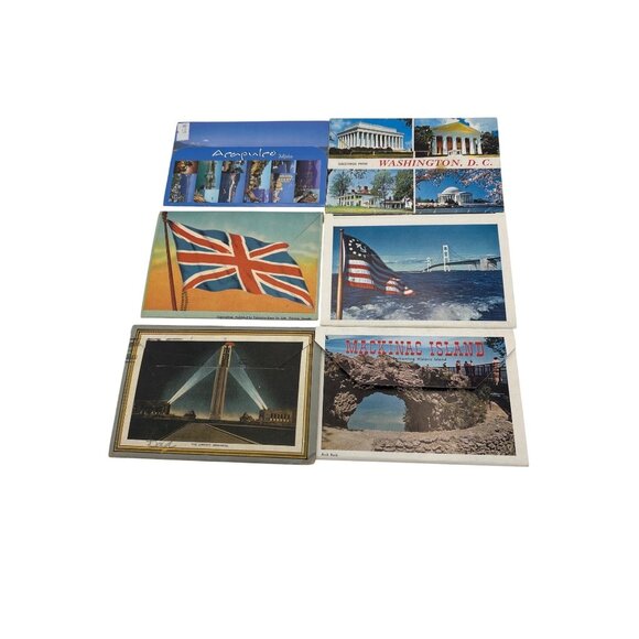 Travel Postcard Booklets Souvenirs Books Mini Lot of 6 Vintage Assorted USA - Picture 2 of 6